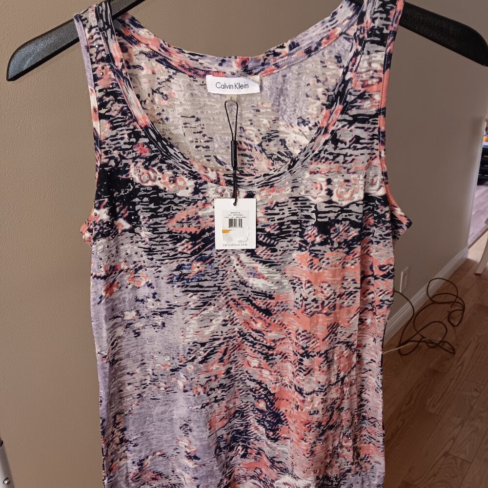 Calvin Klein Multi Color Tank Top, size small